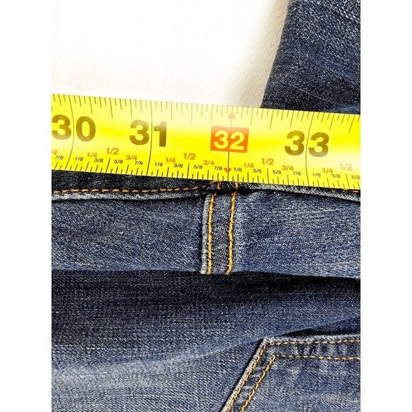 Calvin Klein Size 10 Women's 32 Inch Inseam Flare Blue Denim Logo Tag Jeans NWT - Picture 11 of 16